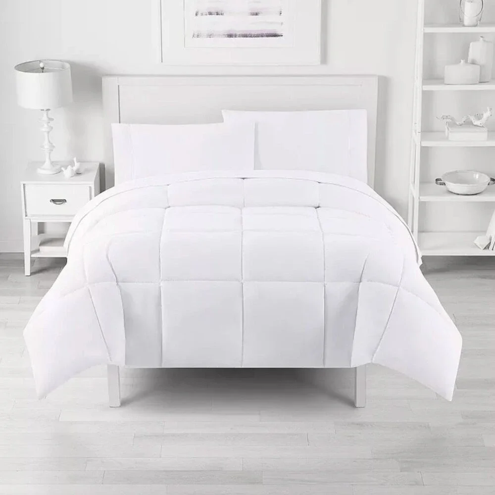 The Big One White Down Alternative Reversible Comforter Full Queen 86x86
